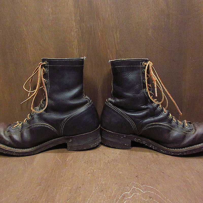 ビンテージ-70's○レースアップワークブーツ茶芯size 26cm ビンテージ-70's○レースアップワークブーツ茶芯size 26cm