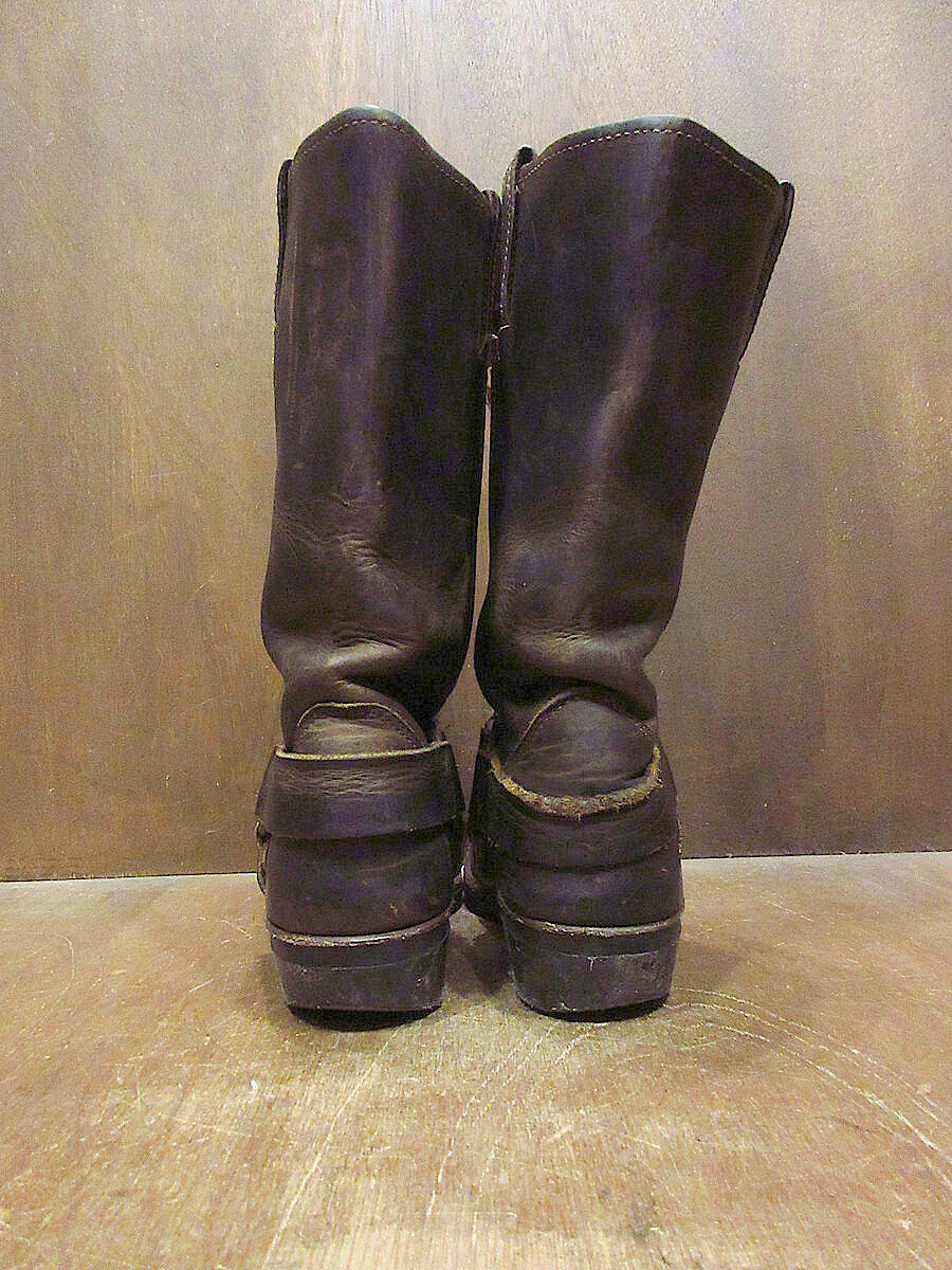 FRYE フライ リングブーツ 80年代 80s フライ ペコスブーツ ブラック 黒 レザー