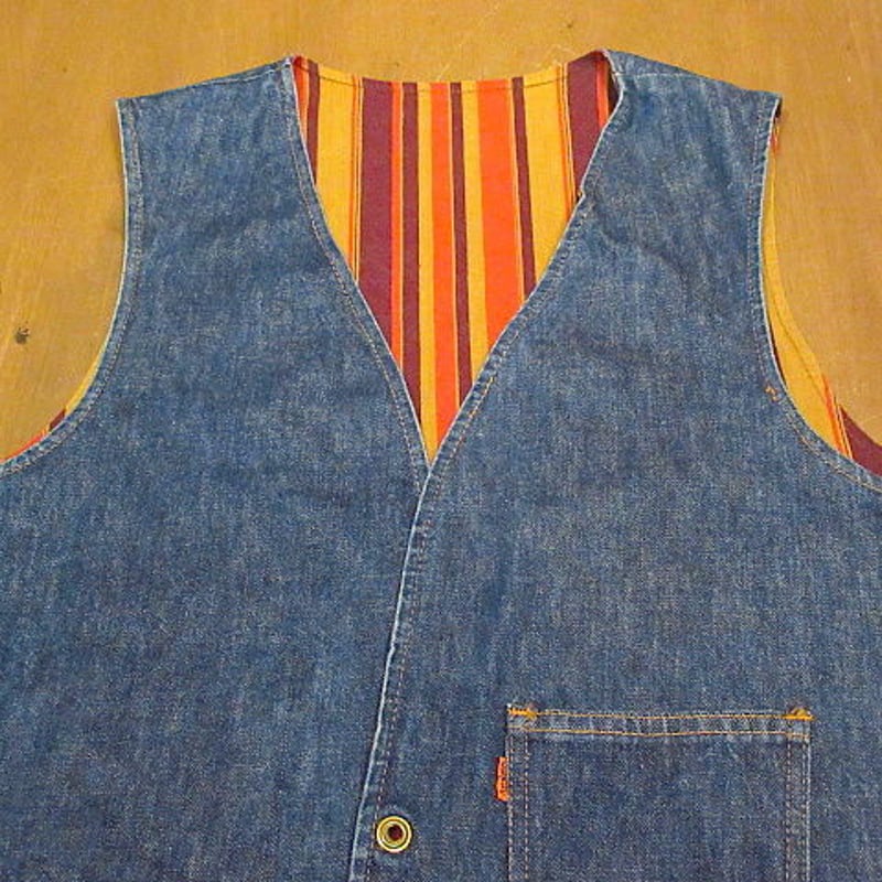 60-70's ビンテージ リーバイス ビッグE リバーシブル ベスト