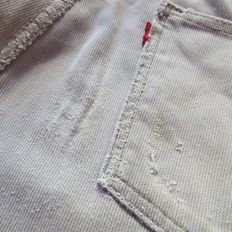 ビンテージ60's○Levi's 519ピケBIG Eグレー実寸W76cm○240126k7-