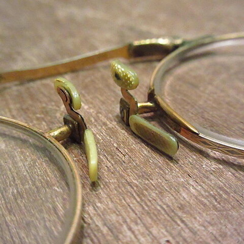 ビンテージ~30's○ケース付き1/10 12KSPR彫金フィンチ眼鏡○201115n8-ey