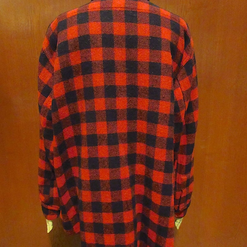 ビンテージ40's○J.C.PENNEY CO.バッファローチェックウールシャツ赤