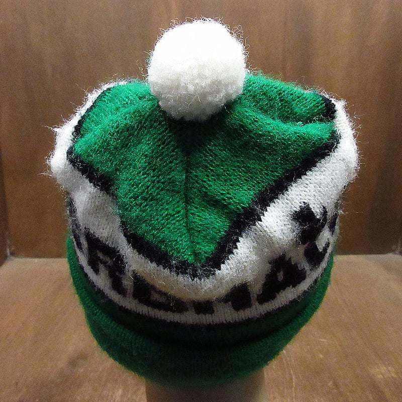 ビンテージ70's80's○BRONAtEアクリルニット帽緑○231217i4-m-cp