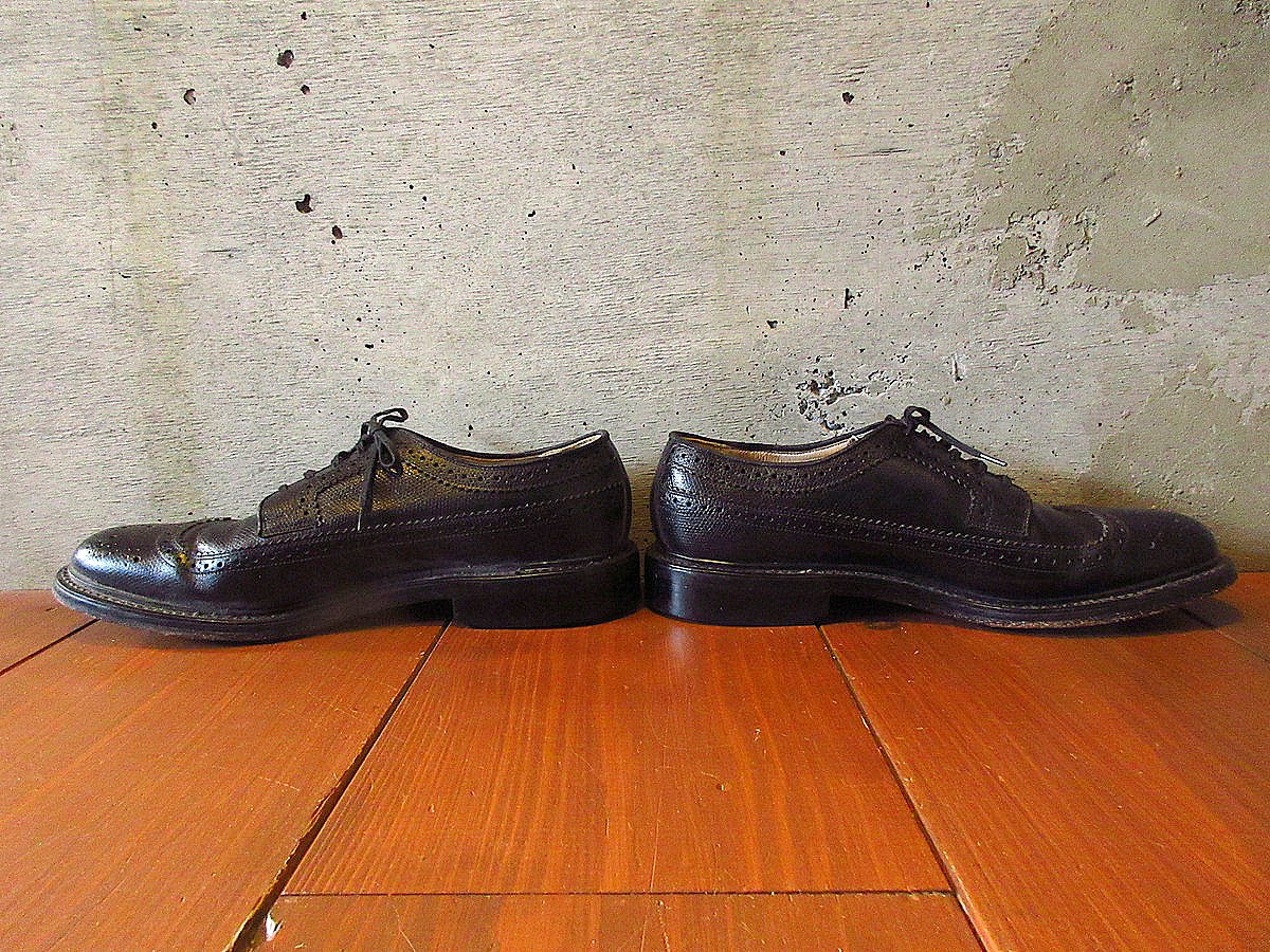 【ビンテージ】1980’s-1990’sChurch’sウイングチップシューズ黒 ビンテージ】1980's-1990'sChurch'sウイングチップシューズ黒