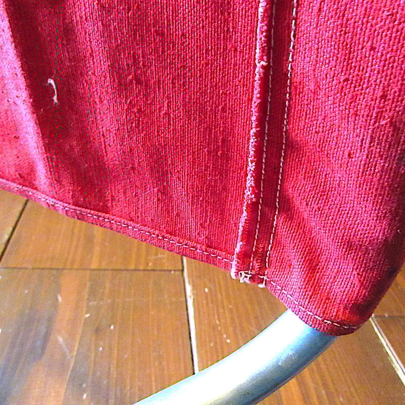 ビンテージ○アウトドアフォールディングチェア赤○250704j8-chr