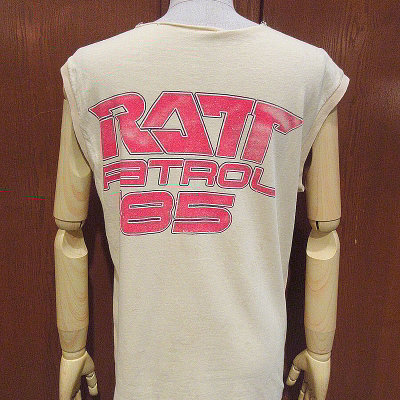 ビンテージ80's○RATT PATROL1985年ツアーノースリーブTシャツ