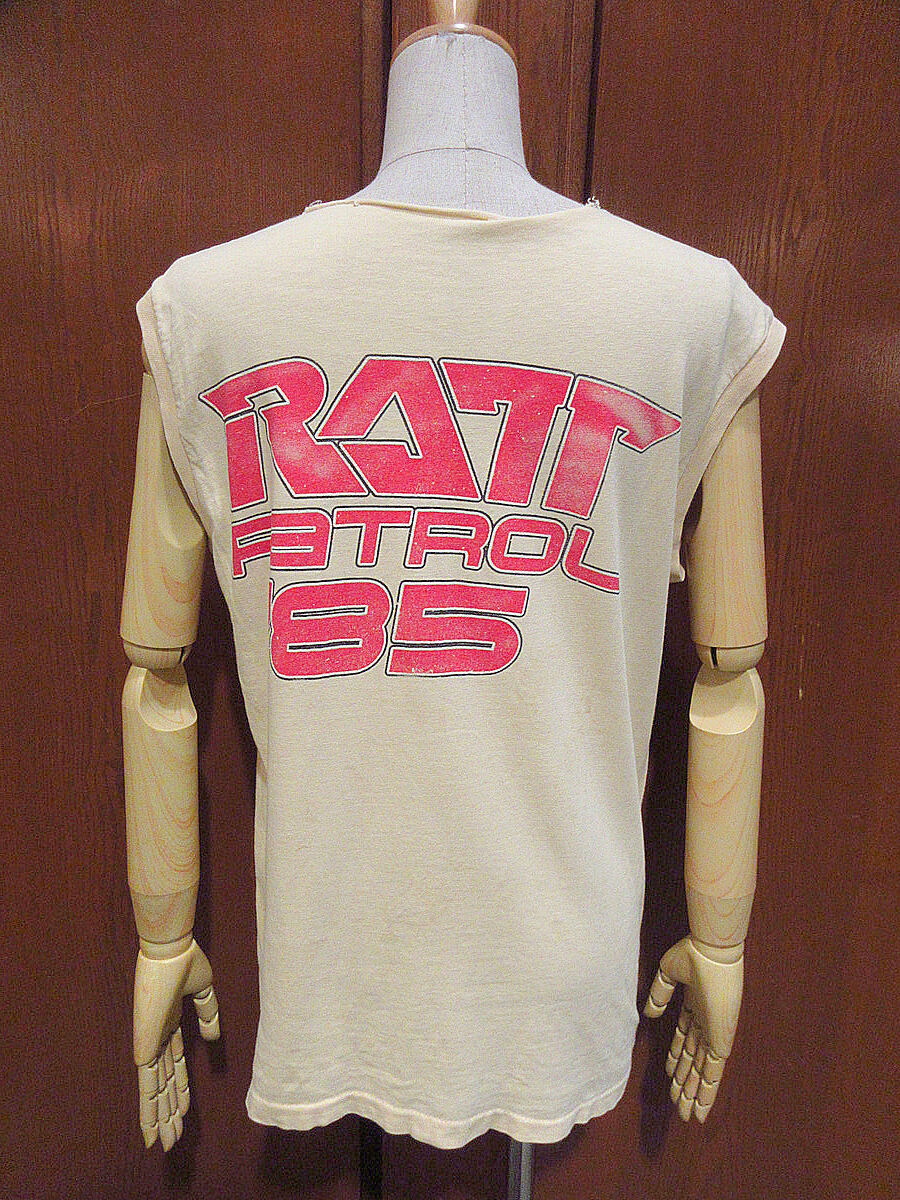 ビンテージ80's○RATT PATROL1985年ツアーノースリーブTシャツ