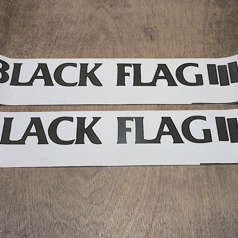 ビンテージ80's○DEADSTOCK BLACK FLAGシルクスクリーンステッカー2枚