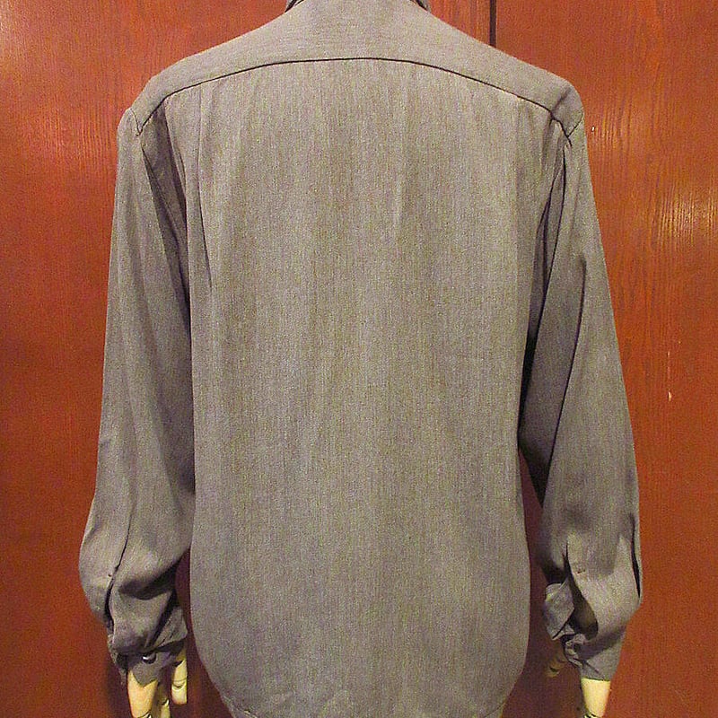ビンテージ50's○PILGRIMレーヨンループカラーシャツsize S
