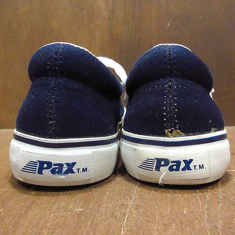 ビンテージ70's○DEADSTOCK Pax T.M.キャンバススニーカー紺size
