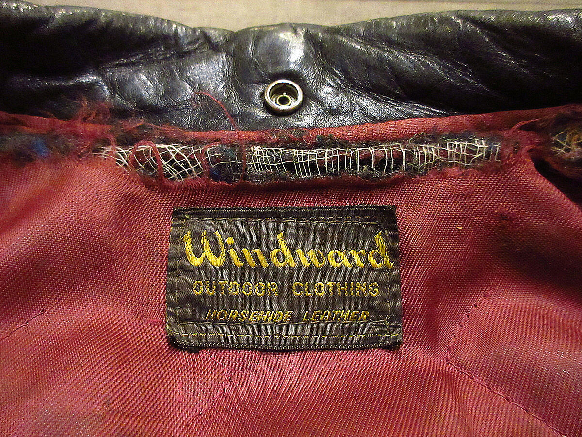ビンテージ40's○Windwardホースハイドダブルライダース ビンテージ40's○Windwardホースハイドダブルライダース