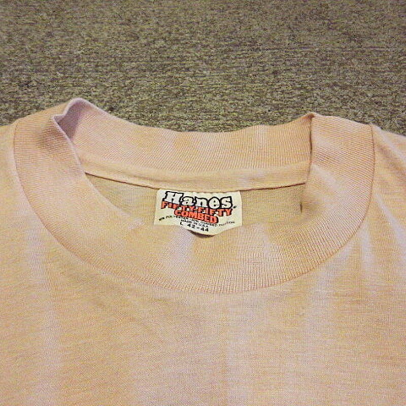 ビンテージ70's80's○Nesadel CLUB両面プリントTシャツベージュ