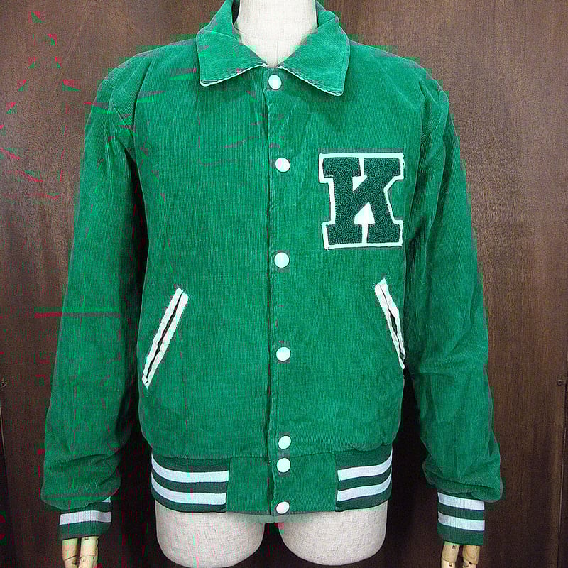 ビンテージ70's80's○Hollowayコーデュロイボタンスタジアムジャケット