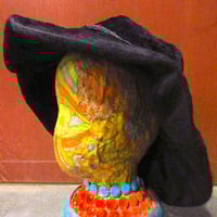 ビンテージ~1900’s●レディースヴィクトリアンファーハット黒●250106z3-w-ht-fltアンティーク帽子フェルト