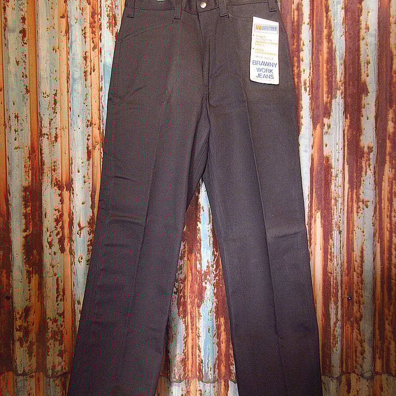 ビンテージ80's○DEADSTOCK FIVE BROTHERワークパンツ黒表記W31L30