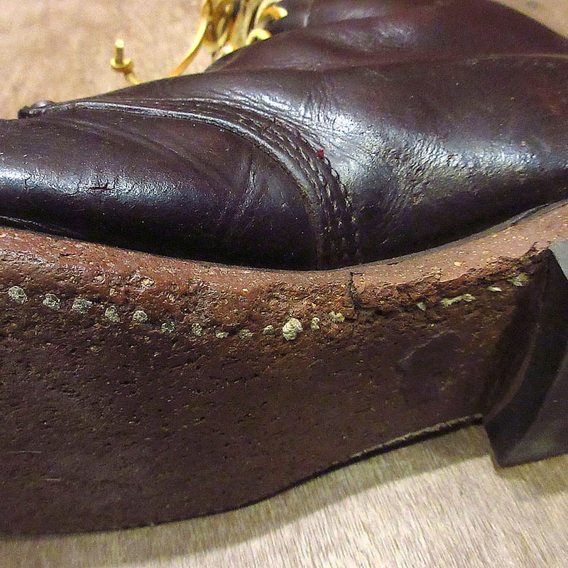 ビンテージ50's60's○Battle Axe Shoesレザーワークブーツ茶size 11