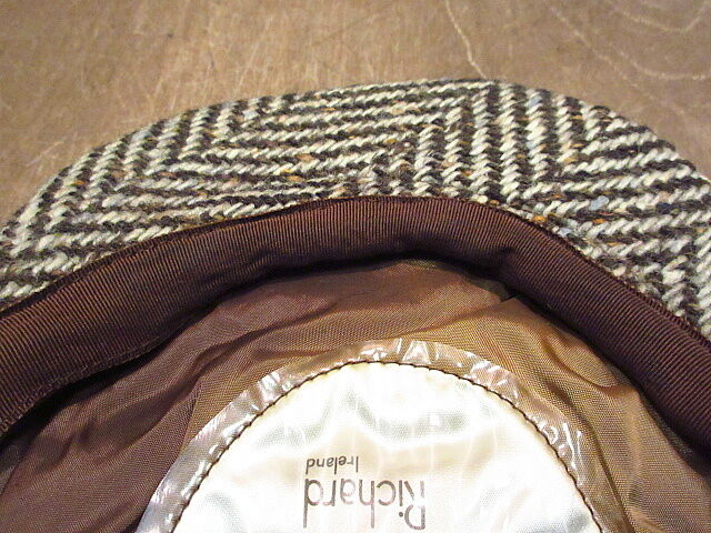 ビンテージ○Jonathan Richard 8パネルツイードキャスケットXL