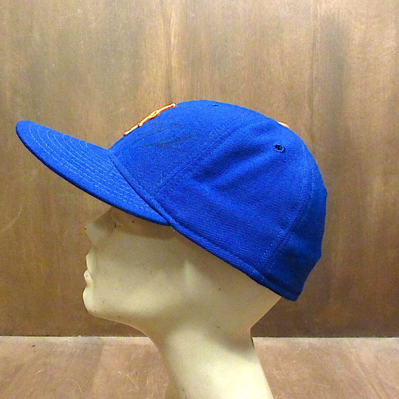 ビンテージ○New Era NYM刺繍入りウールキャップネイビーsize7 4