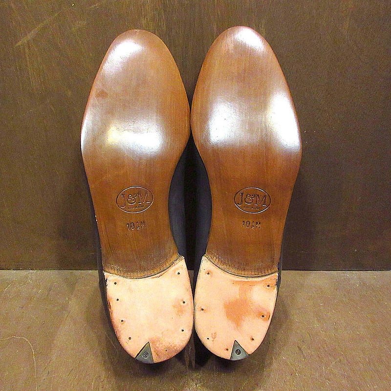 ビンテージ○DEADSTOCK Johnston ＆ Murphyレザータッセルローファー 