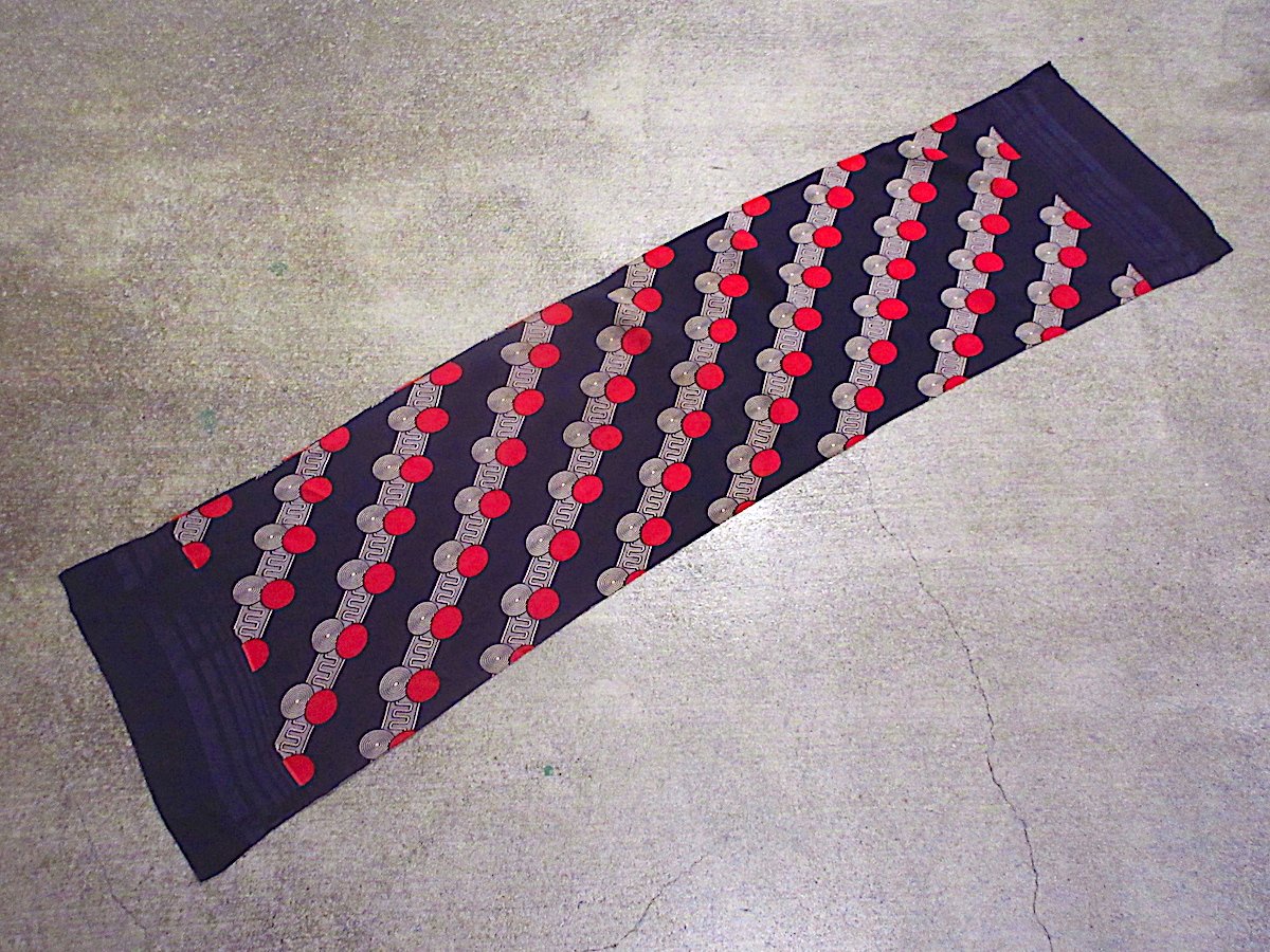 ビンテージ~40's○幾何学模様レーヨンストール○250426m4-scfジオ