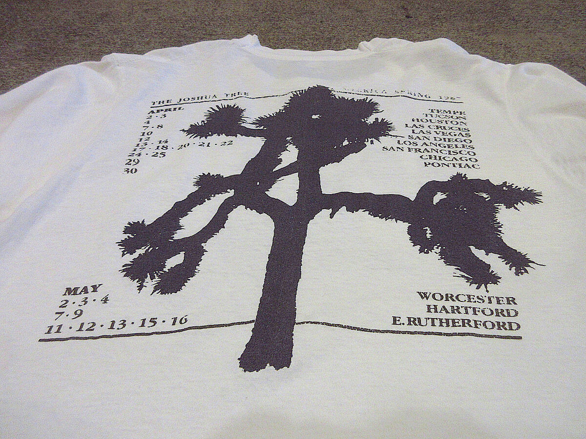 80s USA製 U2 バンドTシャツコピーライト 1987 シングルステッチ ビンテージ80's○U2 THE JOSHUA TREE 1987年ツアーTシャツ白