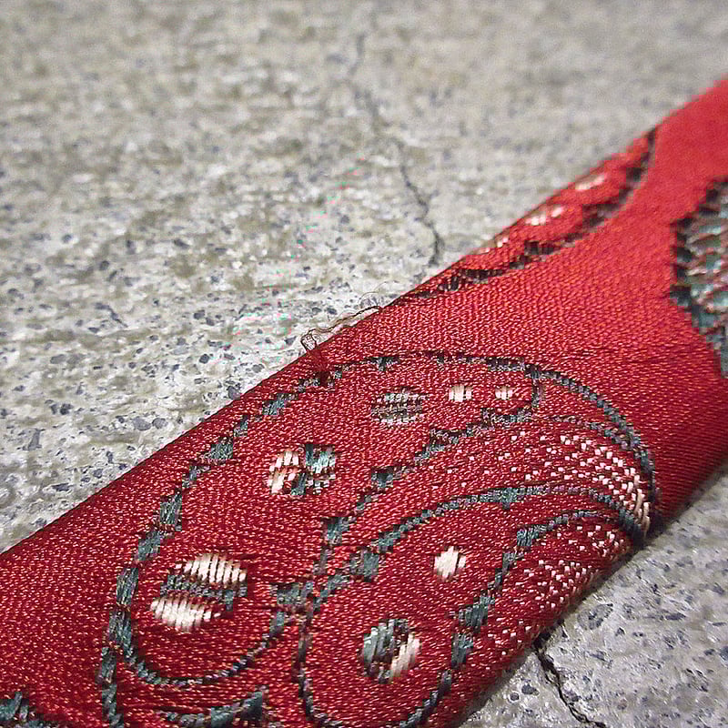 ビンテージ30's○Fashion Craftペイズリー柄ネクタイ赤 ビンテージ30's○Fashion Craftペイズリー柄ネクタイ赤