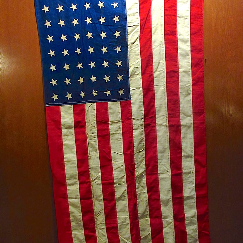 ビンテージ40's50's ○48星アメリカ星条旗size約88cm×約153cm○25051