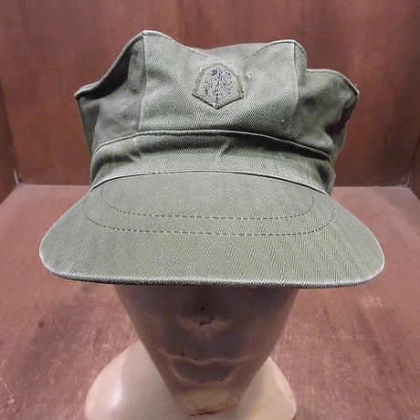 ビンテージ50's●U.S.ARMY HBTユーティリティキャップ●231105i3-m-cp-otミリタリーヘリンボーン帽子