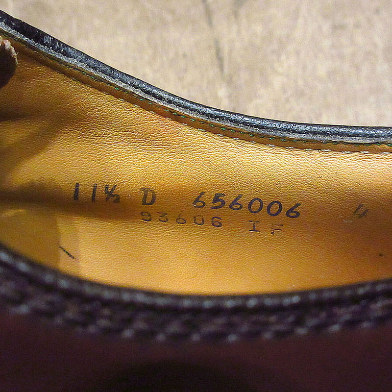 ゆ*け様 FLORSHEIM IMPERIAL コードバン プレーン ビンテージ70's○FLORSHEIM IMPERIALコードバンプレーントゥシューズ