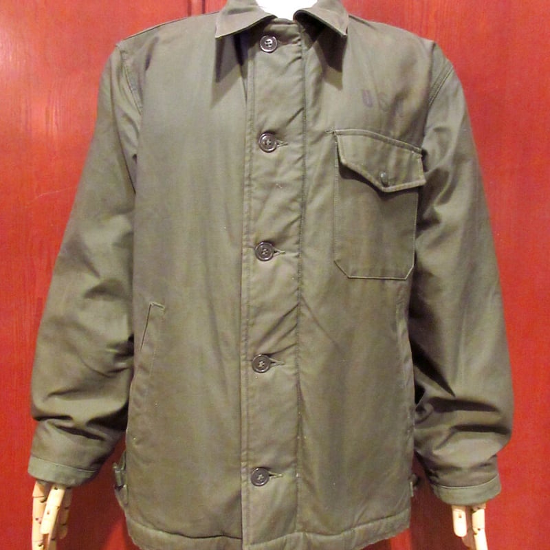 60s US NAVY A-2 Deck Jacket ステンシル 60's US Navy A-2 Deck Jacket Size 34-36 初期 角ポケット