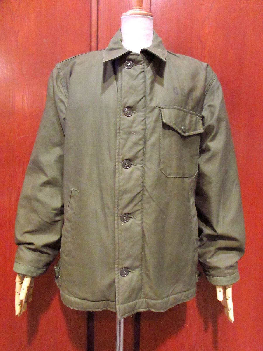 ビンテージ60's○U.S.NAVYステンシル入り初期型A-2デッキジャケット