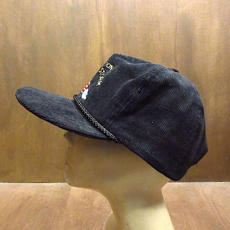 ビンテージ90's○DESERT STORMコーデュロイ6パネルキャップ黒 ビンテージ90's○DESERT STORMコーデュロイ6パネルキャップ黒