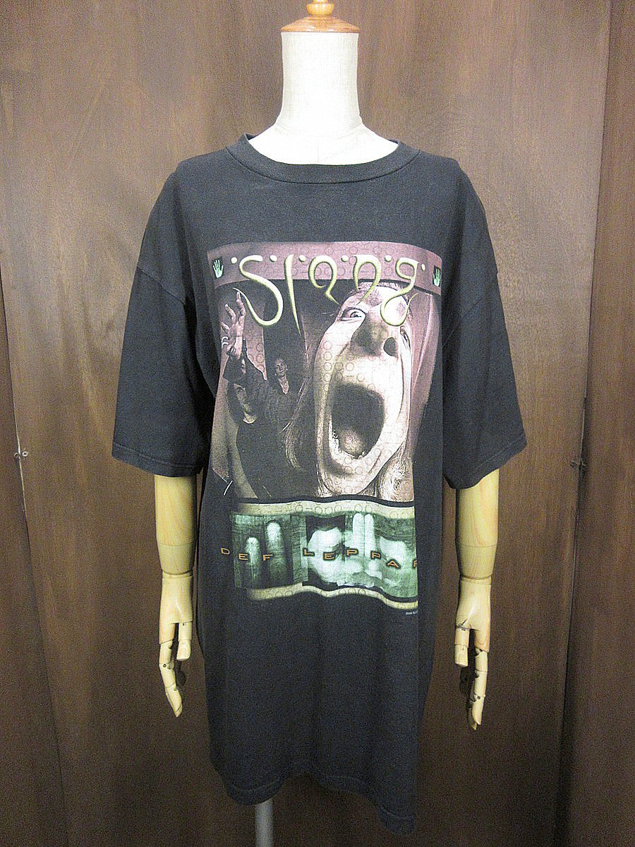 ビンテージ90's○DEF LEPPARD 1996年SLANGツアーTシャツ黒size XL