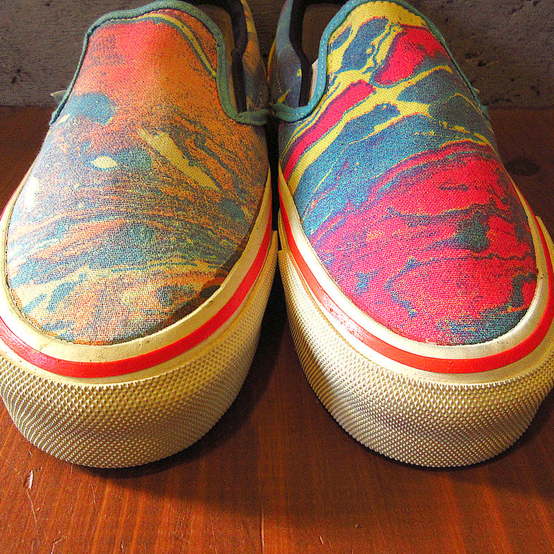 ビンテージ70's○DEADSTOCK VANS SLIP-ON マーブル size 7○24 ビンテージ70's○DEADSTOCK VANS SLIP-ON マーブル size 7○24