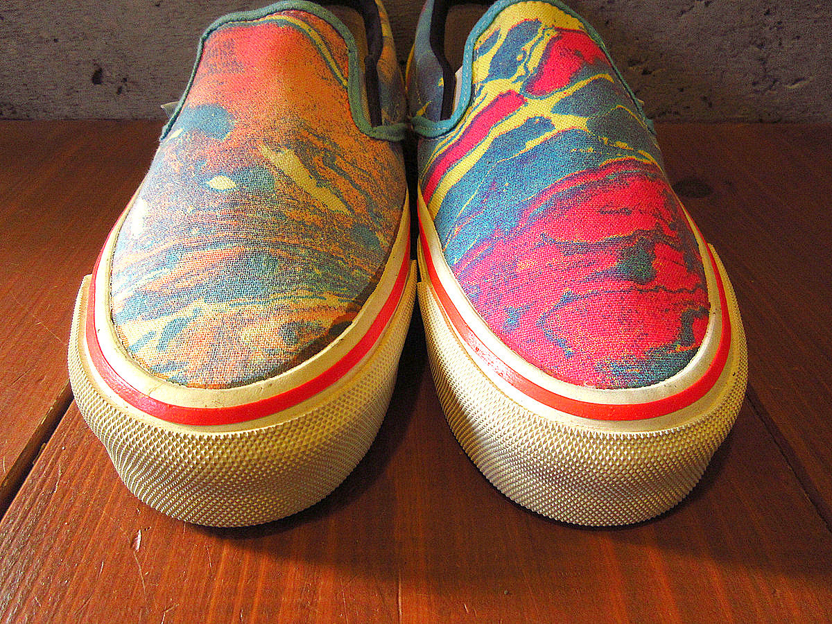 ビンテージ70's○DEADSTOCK VANS SLIP-ON マーブル size 7○24