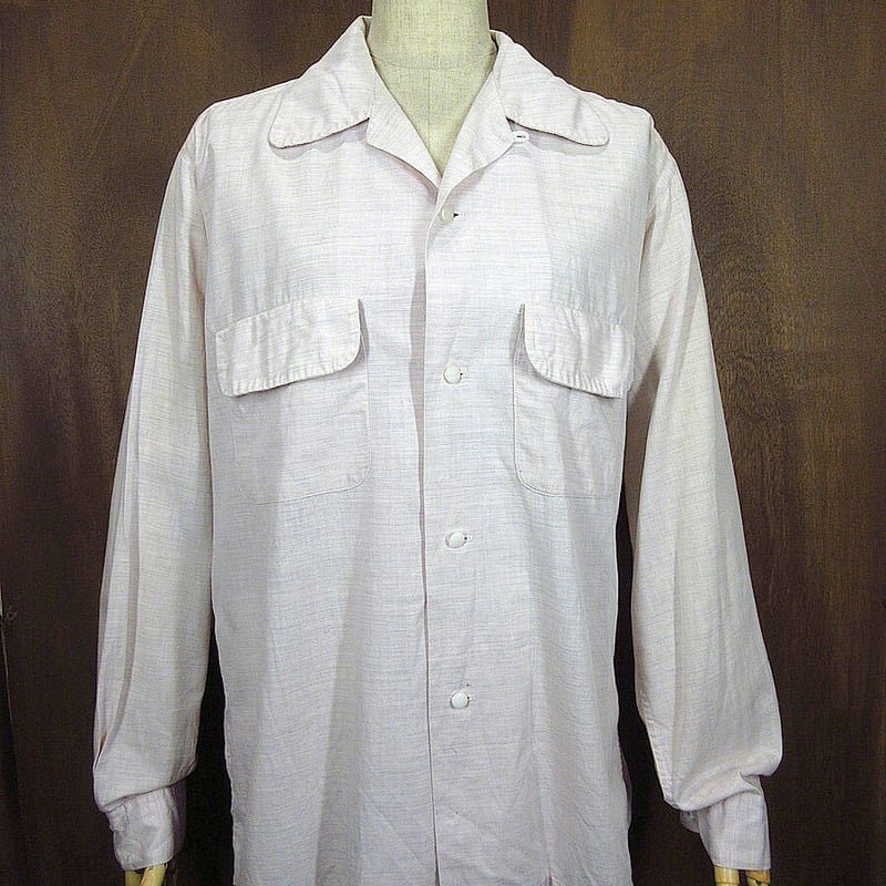 ビンテージ50's○MYRON OF Californiaコットンループカラーシャツ薄