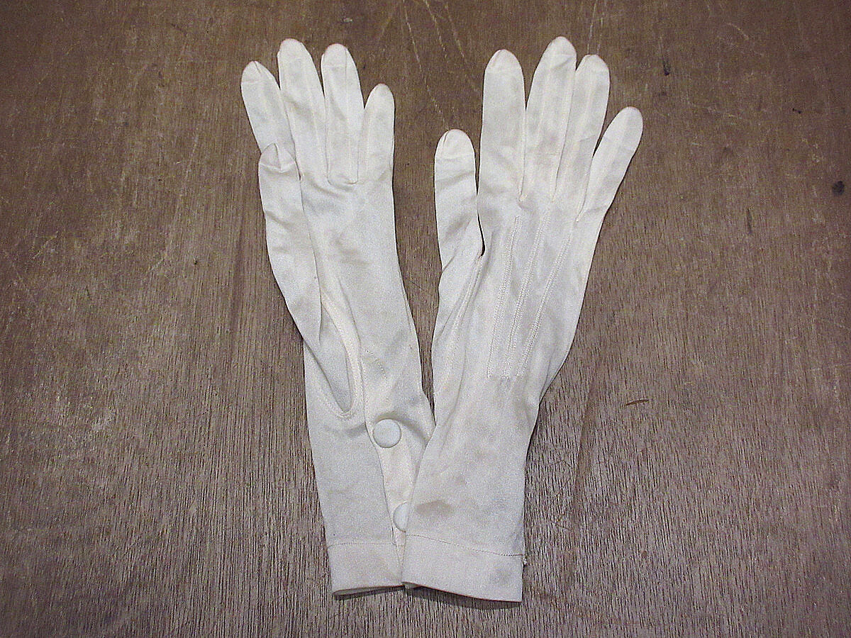 ビンテージ~30's○レディースシースルーグローブ生成り○210406n6-w