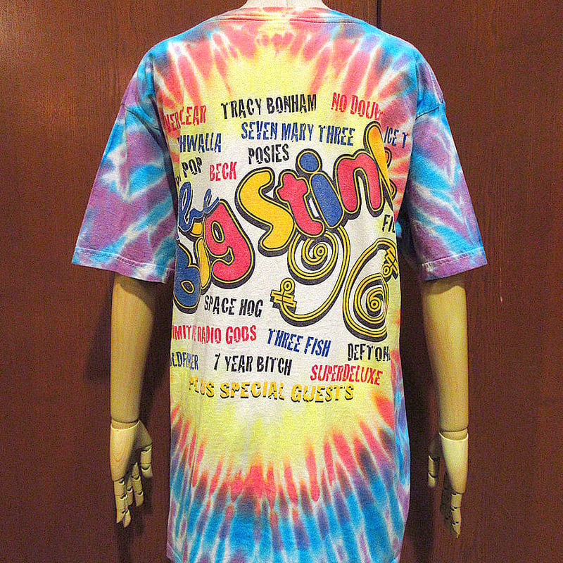 ビンテージ90's○The Big Stink 1996年タイダイフェスTシャツsize L○