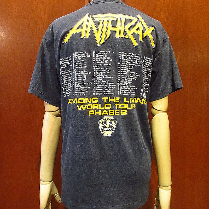 【80sコレクション】anthrax1988-89 tour tシャツ 80sコレクション】anthrax1988-89 tour tシャツ