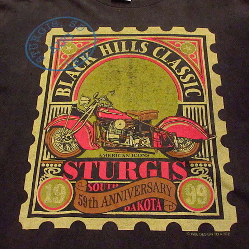 HARLEY-DAVIDSON STURGIS ハーレーTシャツ 99年　超希少 ビンテージ90's○Sturgis 1999年モーターサイクルTシャツ黒 Size