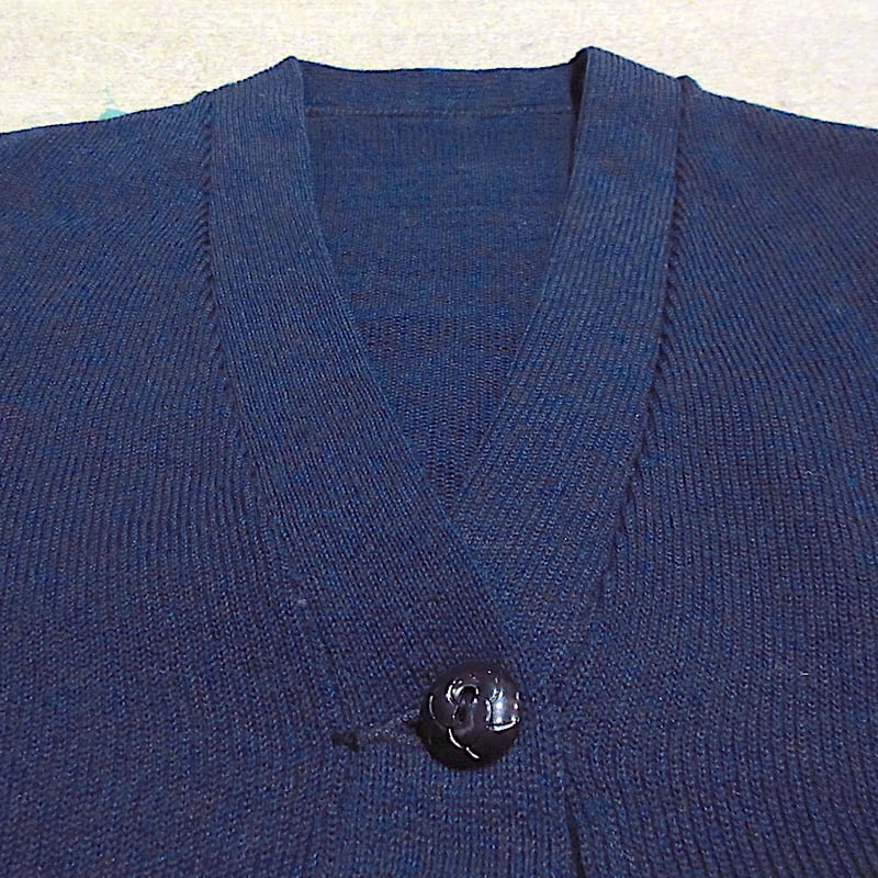 ビンテージ50's○ウールカーディガン濃紺○251117m4-m-cdgニット