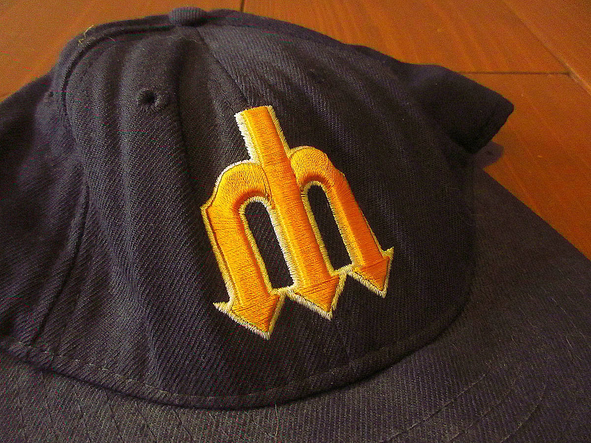 ビンテージ90's○New Era Seattle Moriners刺繍入り6パネルキャップs