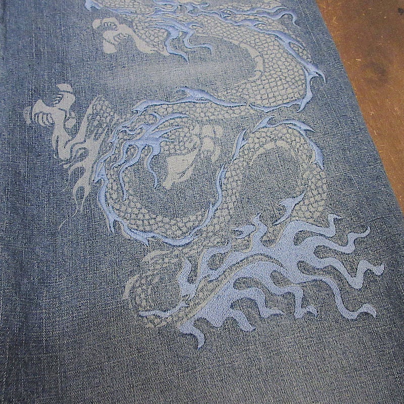 ビンテージ90's○JNCOドラゴン刺繍入りデニム実寸W78cm