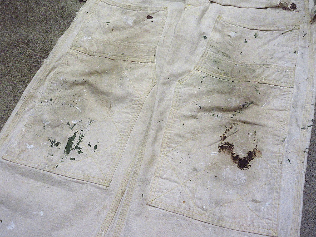 ビンテージ60's○BIG MACエプロン付き生成りオーバーオール実寸