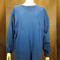 ビンテージ90’s●Dickiesコットンポケット付き長袖Tシャツ紺size M●220516k4-m-lstsh 1990sメンズディッキーズロンT古着