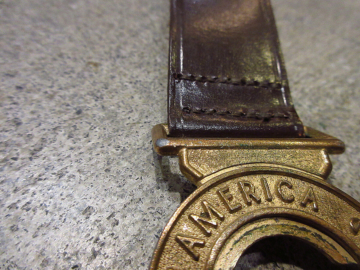 ビンテージ~60's○ボーイスカウトレザーベルト茶size 36○230220i2-blt