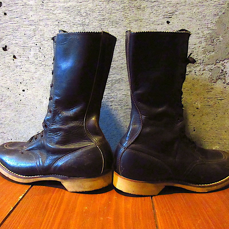 ビンテージ40's50's○DEADSTOCK Chippewaロガーブーツ焦げ茶○25081