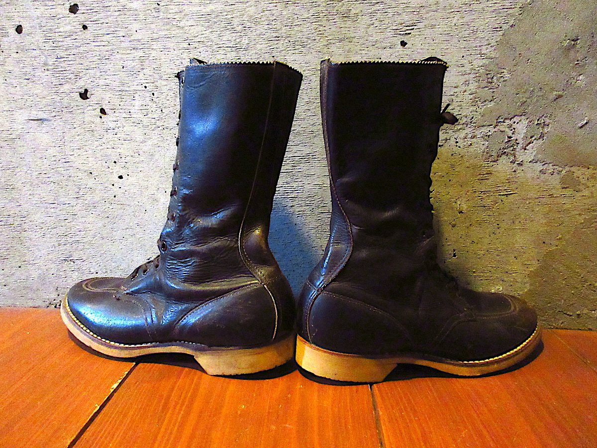 ビンテージ40's50's○DEADSTOCK Chippewaロガーブーツ焦げ茶○25081