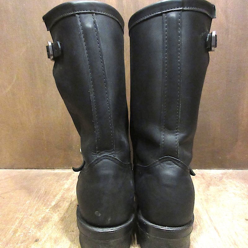 ビンテージ90's○DEADSTOCK CHIPPEWAスチールトゥエンジニアブーツ黒
