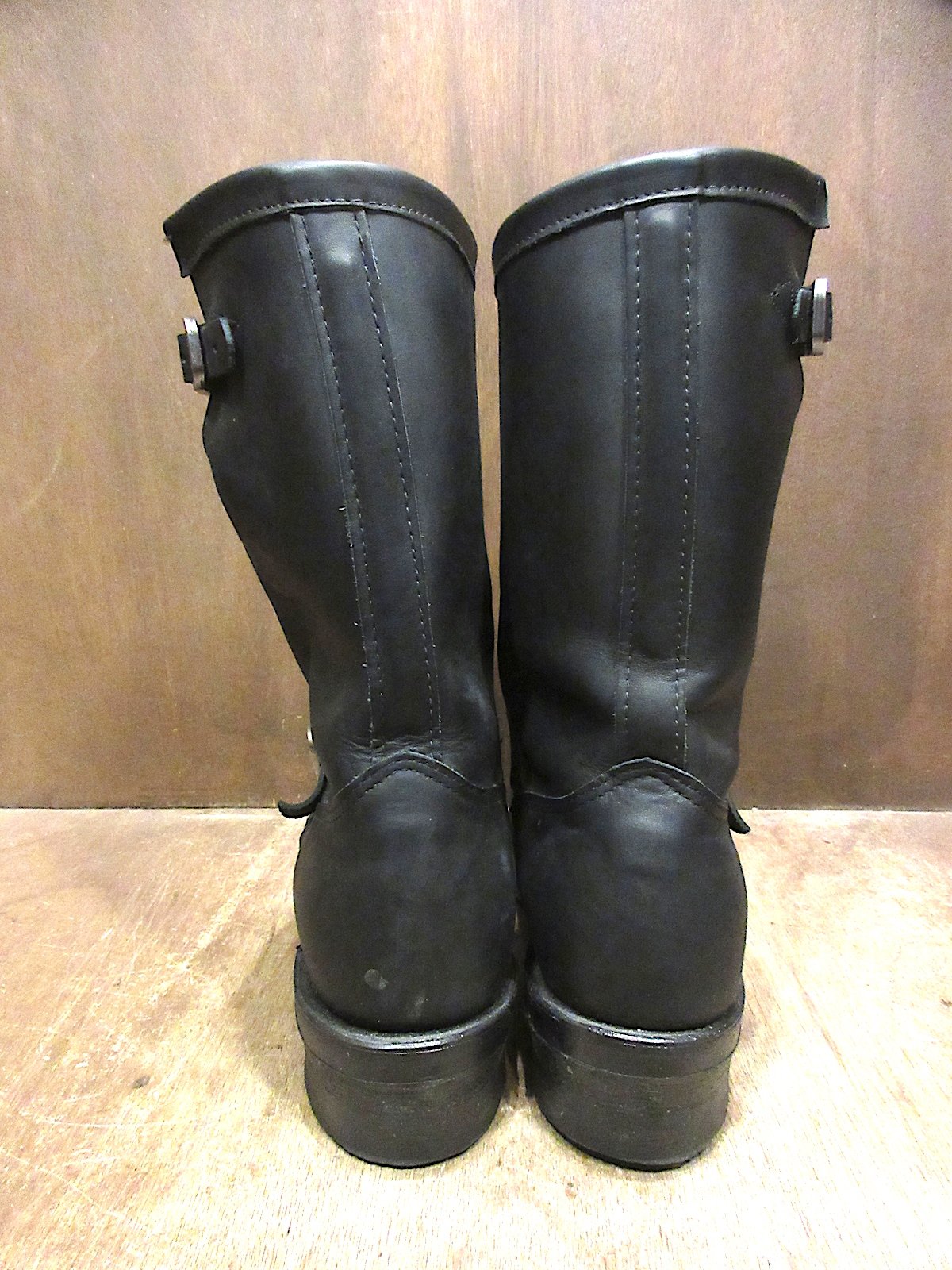 ビンテージ90's○DEADSTOCK CHIPPEWAスチールトゥエンジニアブーツ黒